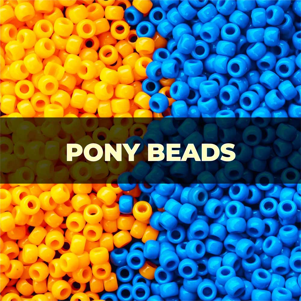Sweetheart Opaque Mix Craft Pony Beads 6 x 9mm Bulk Assortment