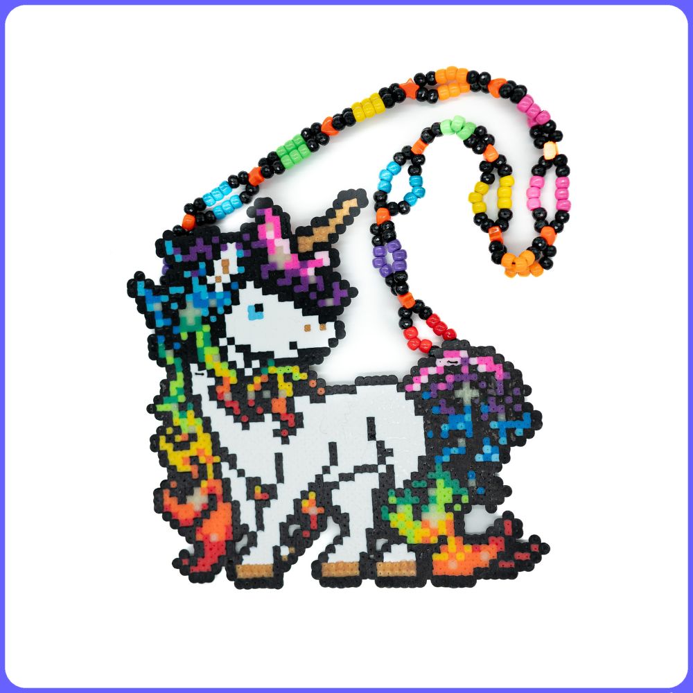 Rainbow Unicorn - (XL) Perler