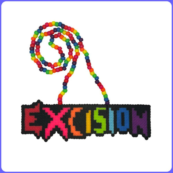 excision-name-custom-rave-perler-necklace