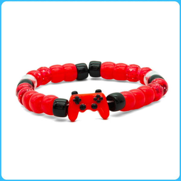 Red Classic Controller Kandi Bracelet