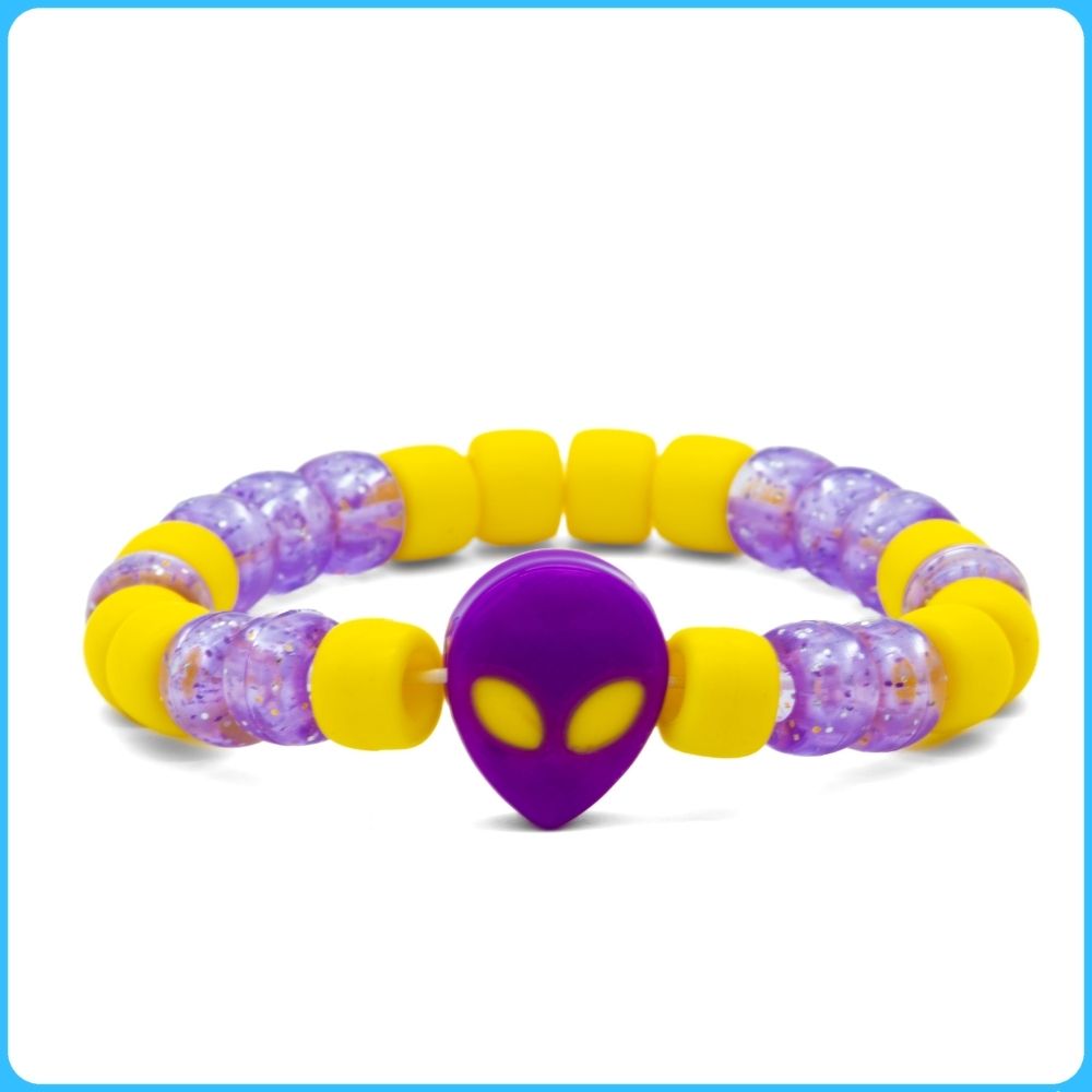 Purple Alien Kandi Bracelet