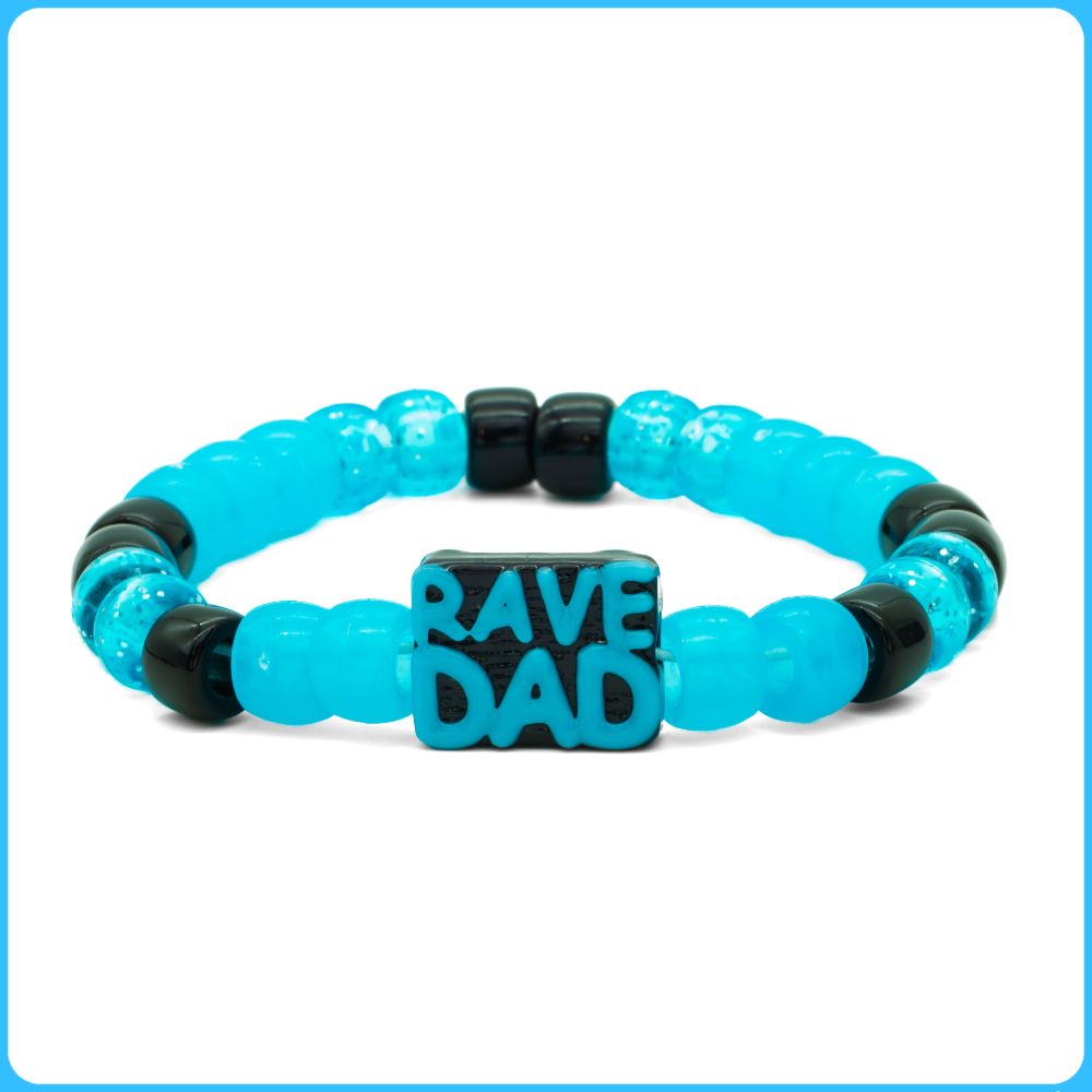Blue Rave Dad Kandi Bracelet