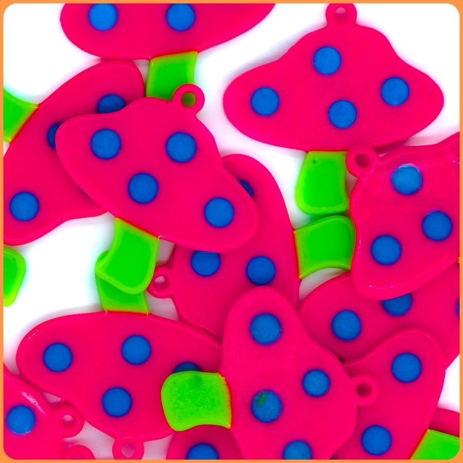 Pink Mushroom Custom Charms