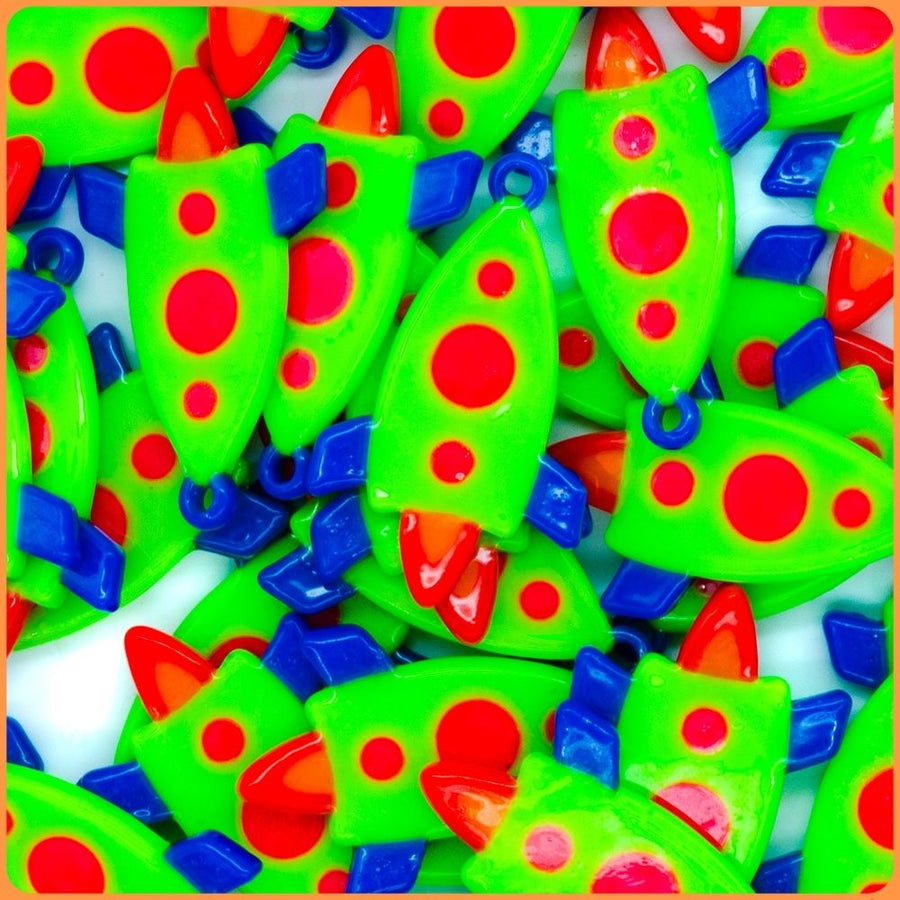 Green Rocket Custom Charms