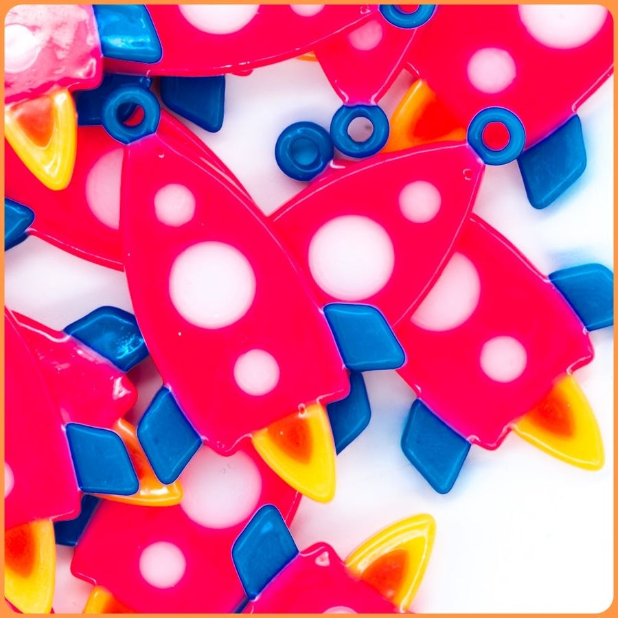 Pink Rocket Custom Charms