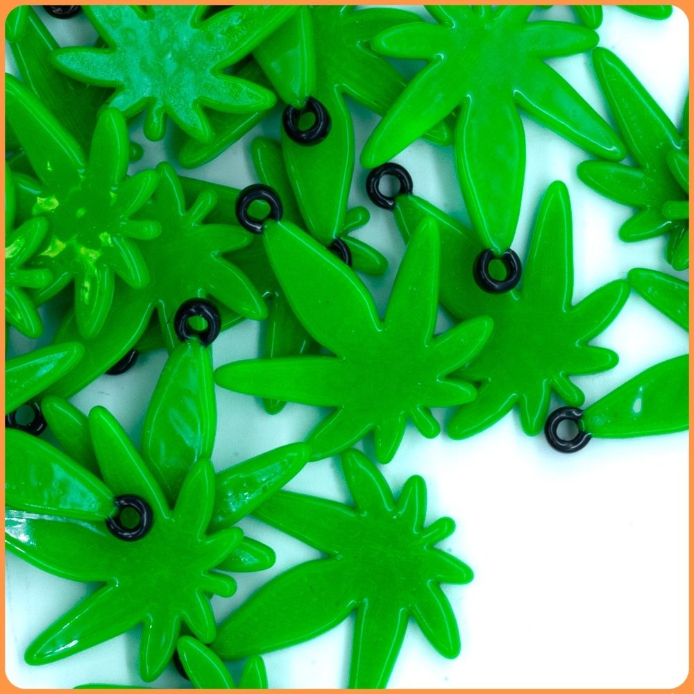 Dark Green Weed Custom Charms