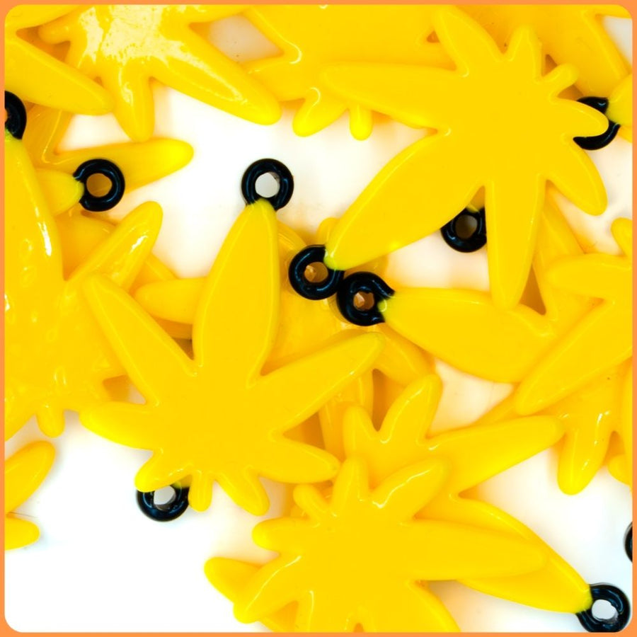 Yellow Weed Custom Charms
