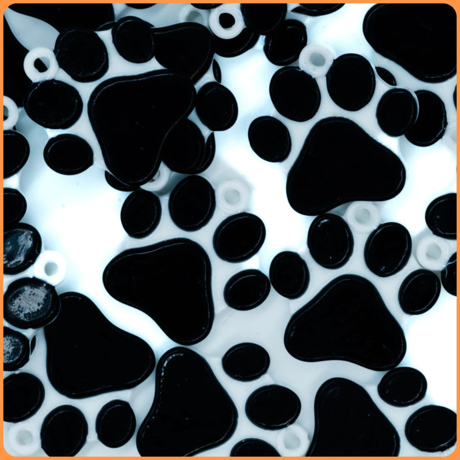 Black Robo Kitty Paw Custom Charms