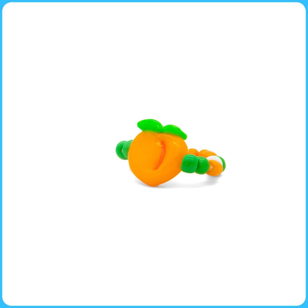 Peach Emoji Kandi Ring