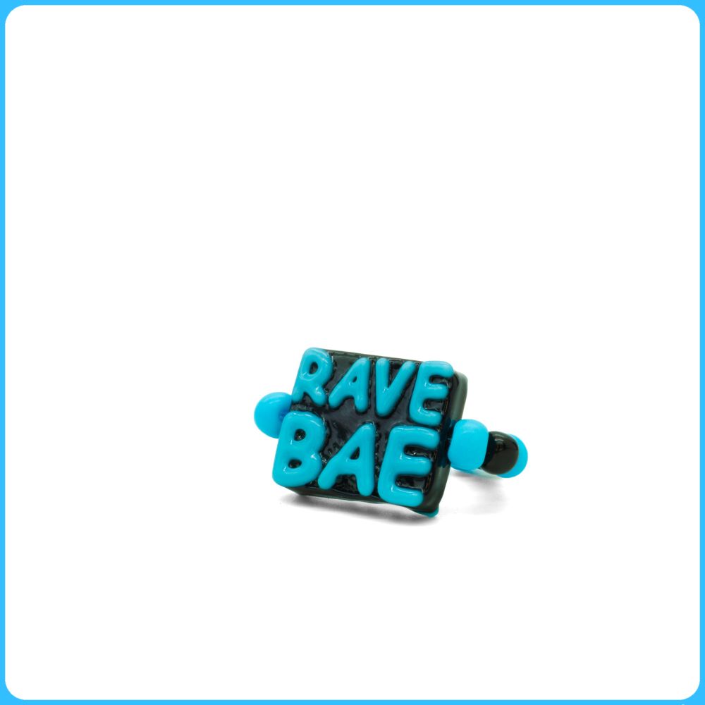 Blue & Black Rave Bae Kandi Ring