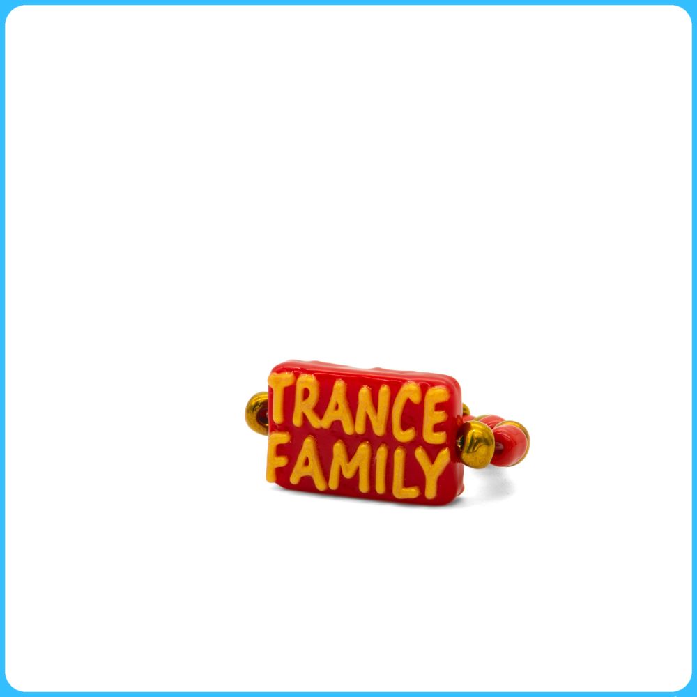 Red Trance Unity Kandi Ring