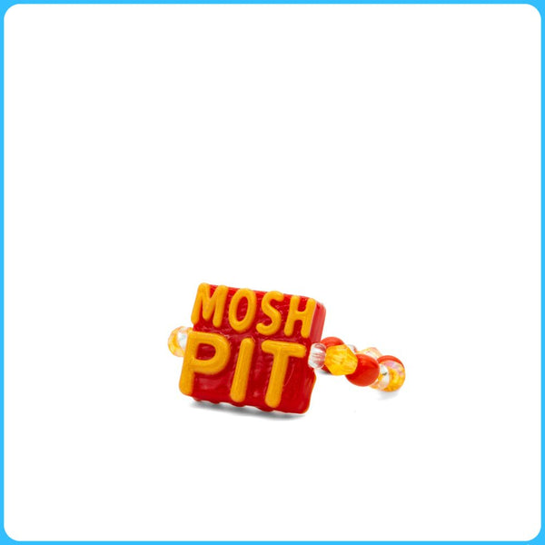 Red Mosh Pit Kandi Ring