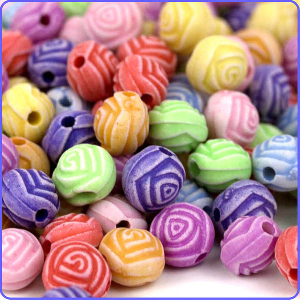 Pastel Rose Beads - 150/Pack