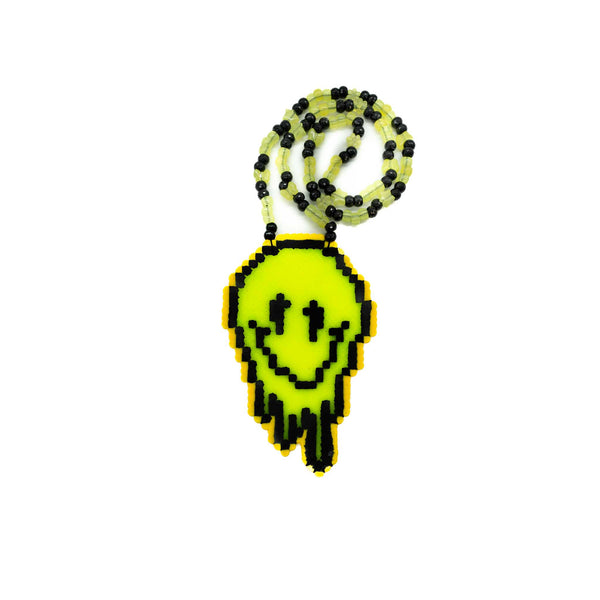 EDC x Kandies World - Yellow & Multicolor Drippy Smiley (M) Perler