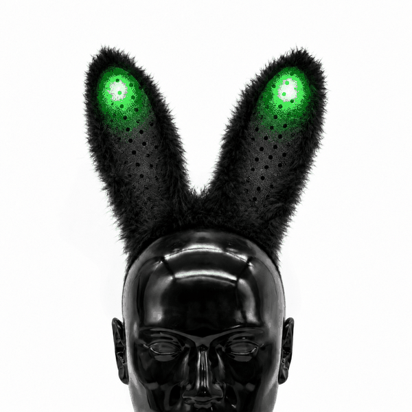 Black Bunny LED Ears