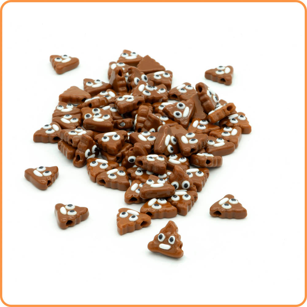 HighQuality Poop Emoji Kandi Custom Beads For Bracelets Rave Jewelry