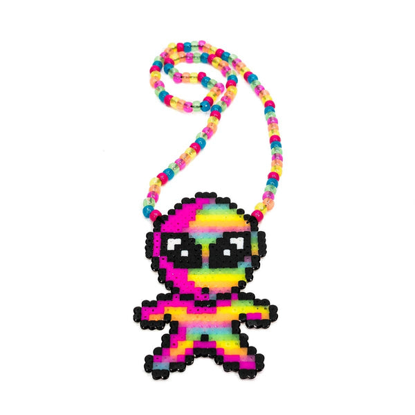 Small Alien Custom Perler Necklace