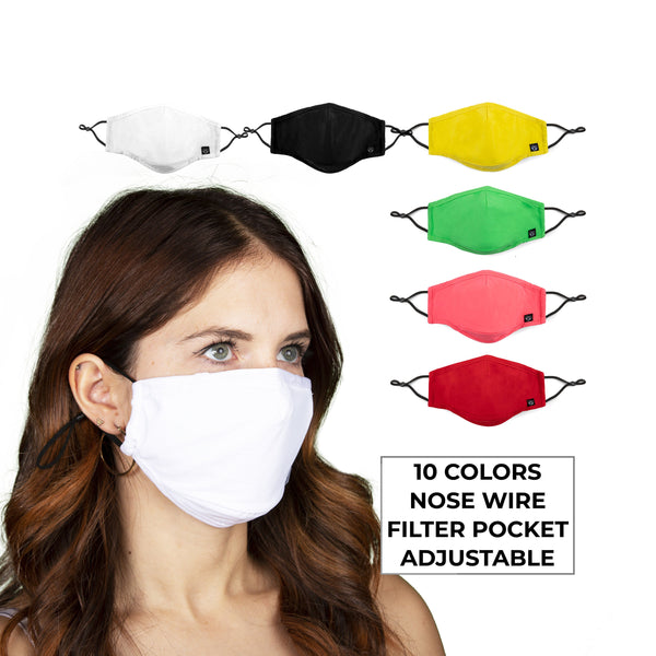 Exclusive Colorful Masks - Nose Wire, Filter Pocket, Washable, Adjustable, Breathable Face Mask For Adults | Gift Idea