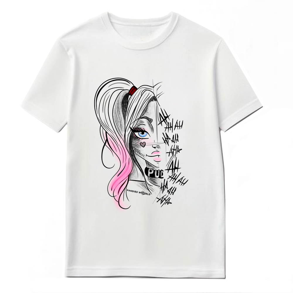Harley Quinn Art Inspired Graphic T-Shirt