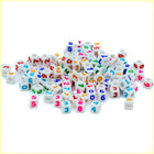 White Electric Fluorescent UV Reactive Number Beads - 100 Beads/Pack