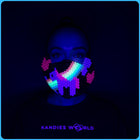 Glow-in-the-Dark Rainbow Unicorn Full Face Kandi Mask