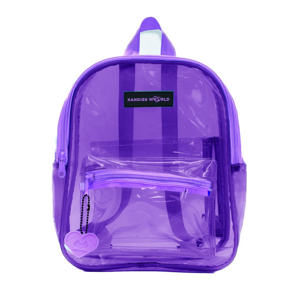 adidas clear mini backpack purple Purple Clear Backpack | Festival Stadium Bag
