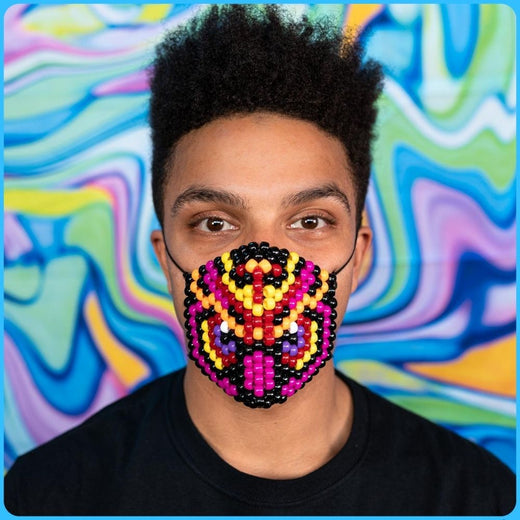 Pink Mystical Owl Surgical Kandi Mask