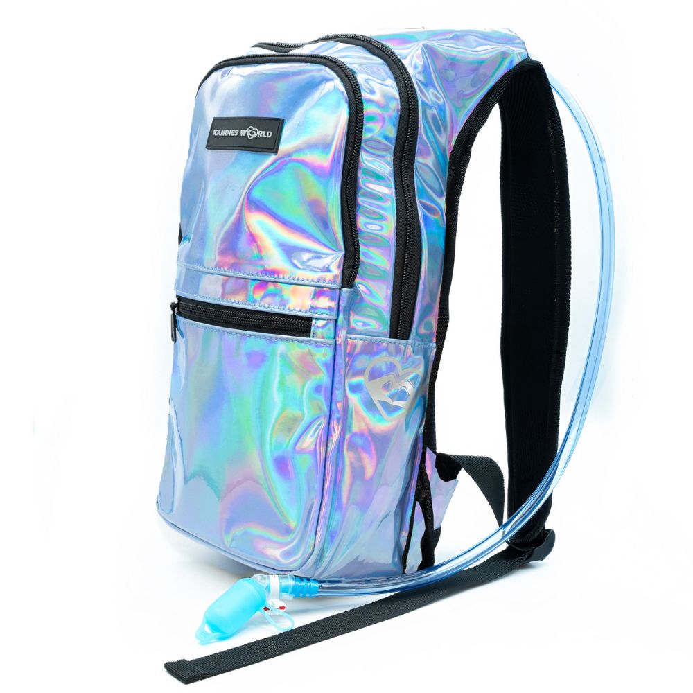 holigraphic mini backpacks Blue Holographic Hydration Pack
