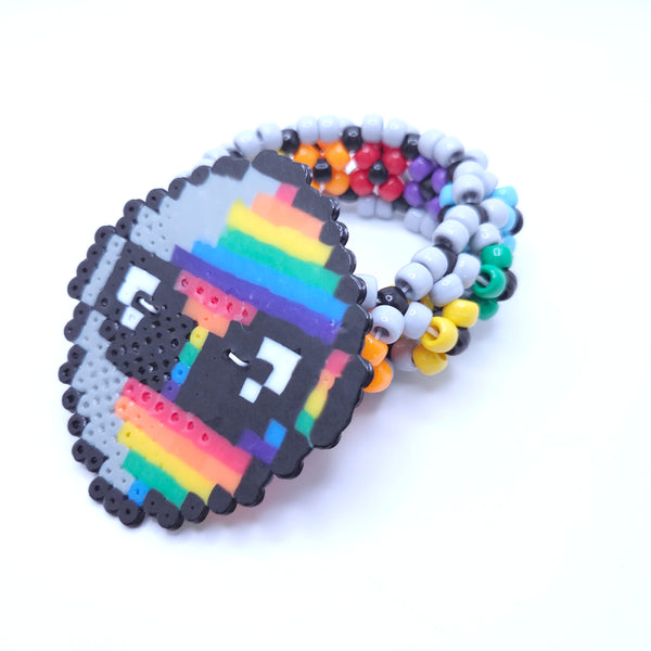 Alien Head Kandi Cuff Bracelet