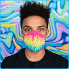 Paint Drip Glow-In-The-Dark Surgical Kandi Mask