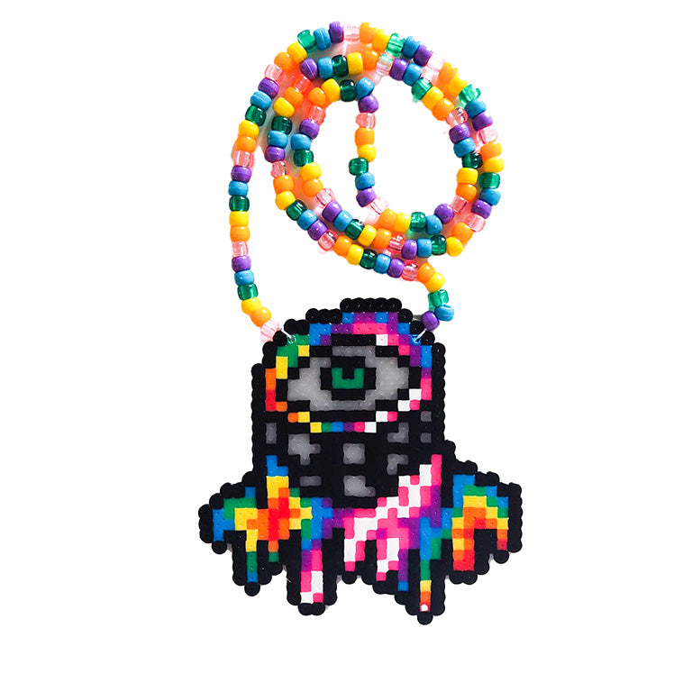 Subtronics x Kandies World - Multicolor-Drip Perler Necklace - (M) Perler