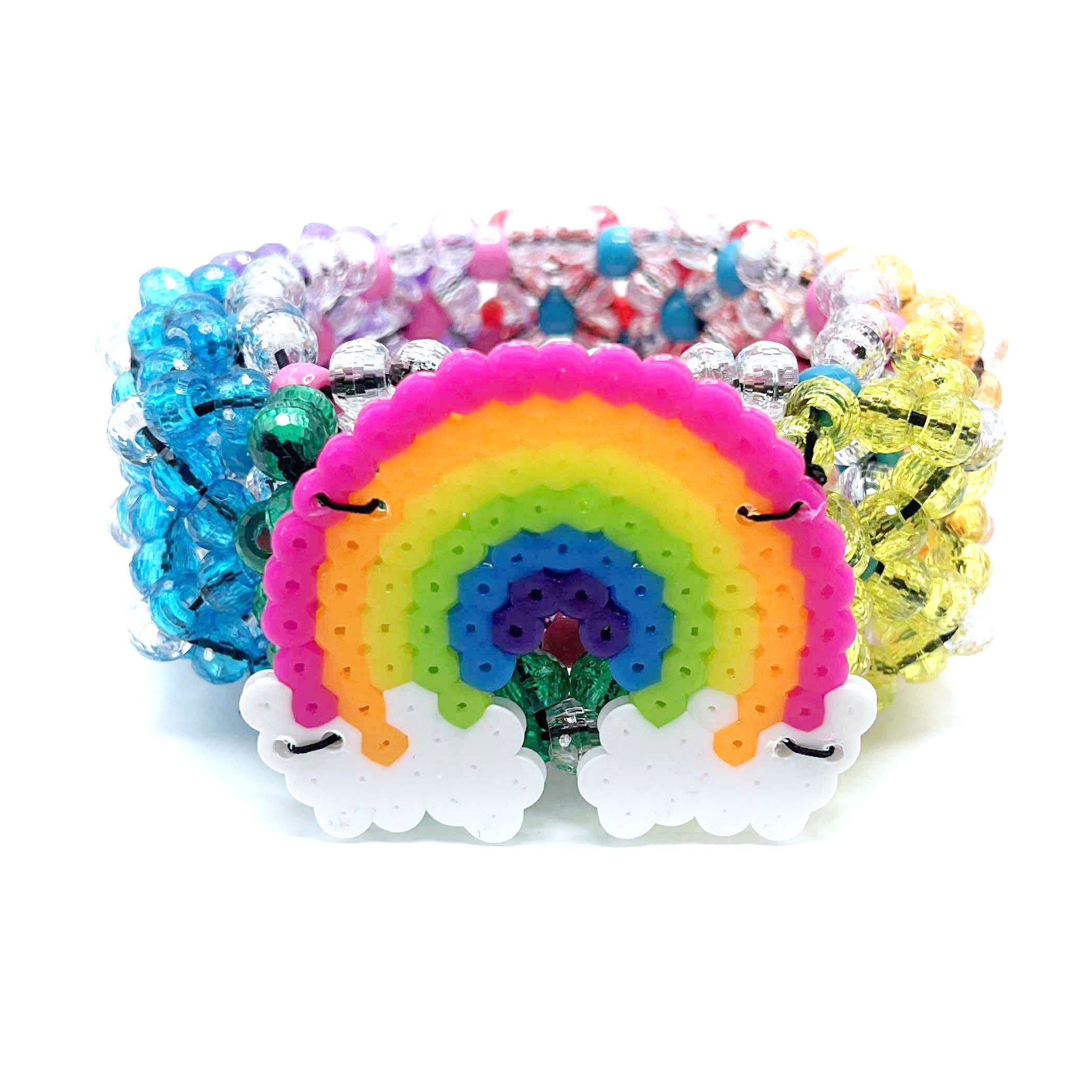 Rainbow Kandi Cuff Bracelet