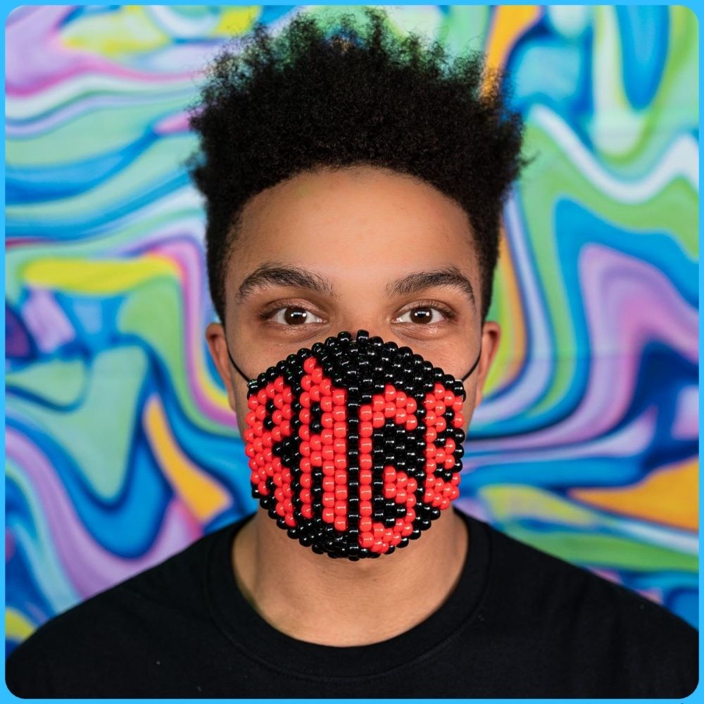 Rage Surgical Kandi Mask | Festival Face Mask | Handmade Rave Mask ...