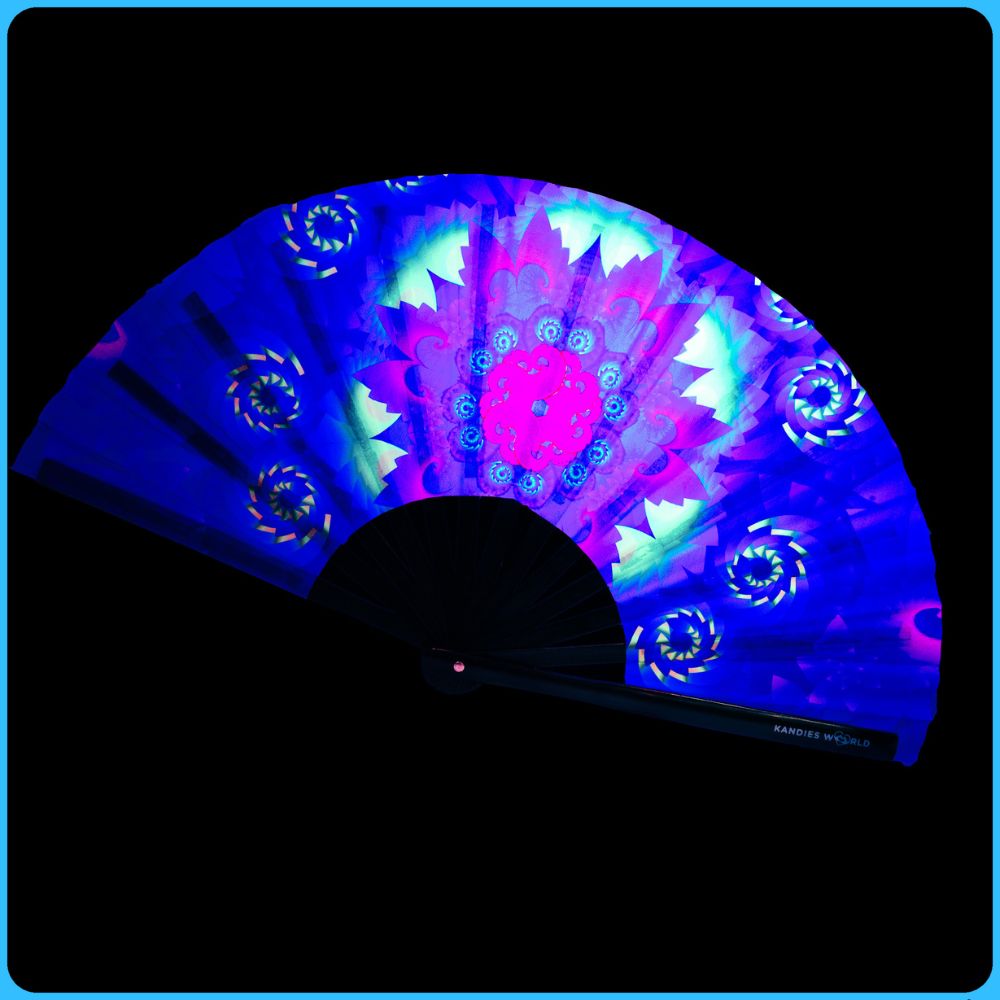 Custom Folding Hand Fan - Rave Accessories - Kandies World
