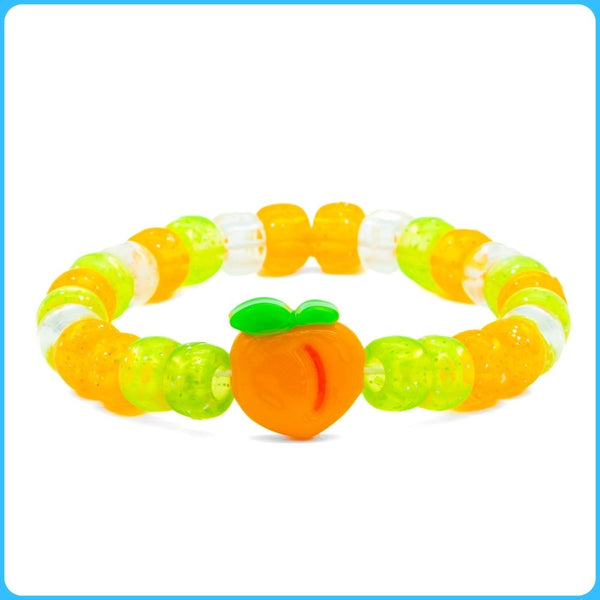 Peach Emoji Kandi Bracelet