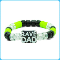 Black Rave Dad Kandi Bracelet