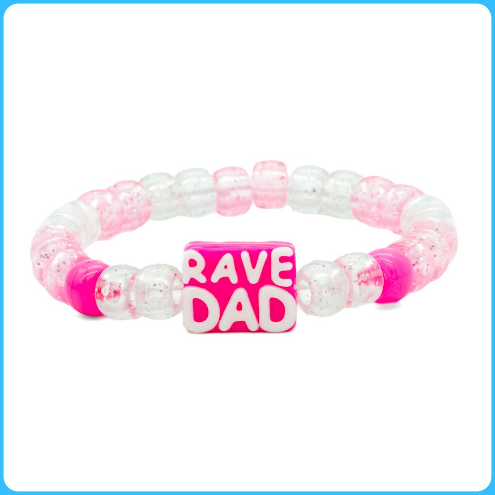 Pink Rave Dad Kandi Bracelet