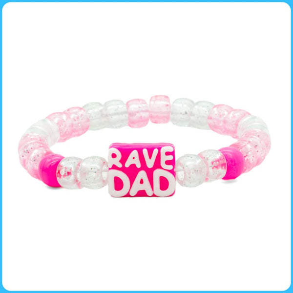 Pink Rave Dad Kandi Bracelet