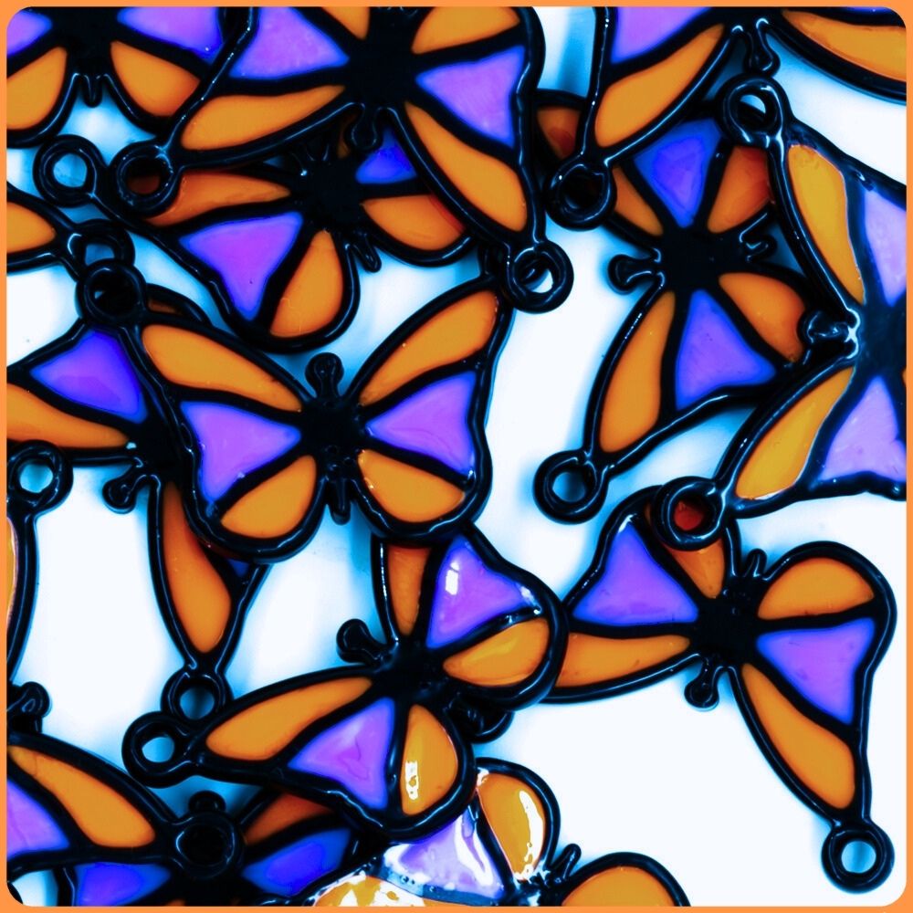 Black Butterfly Custom Charms