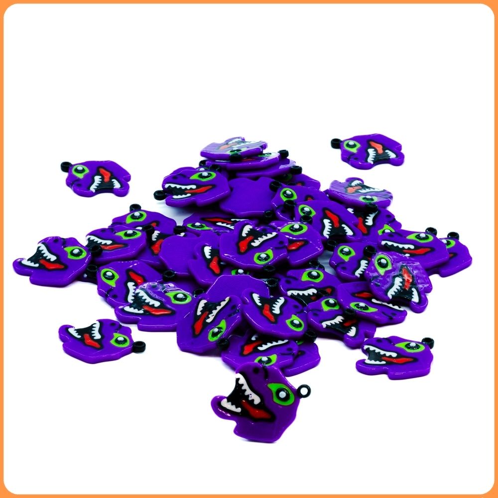 Purple Dinosaur Custom Bead Charms