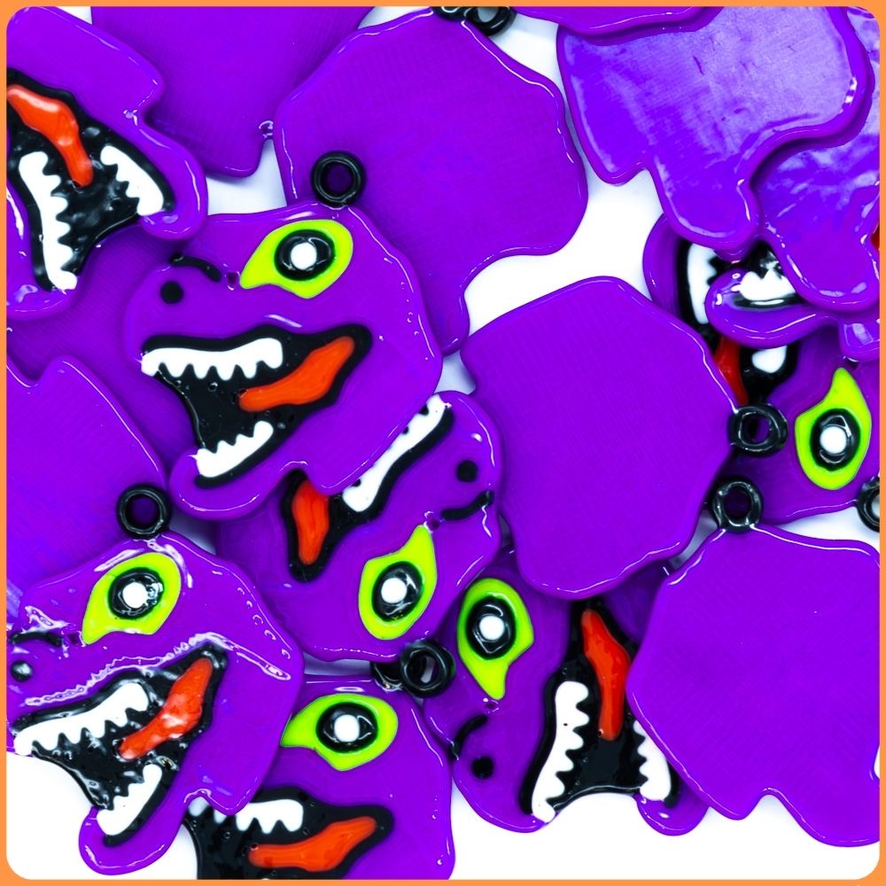 Purple Dinosaur Custom Bead Charms