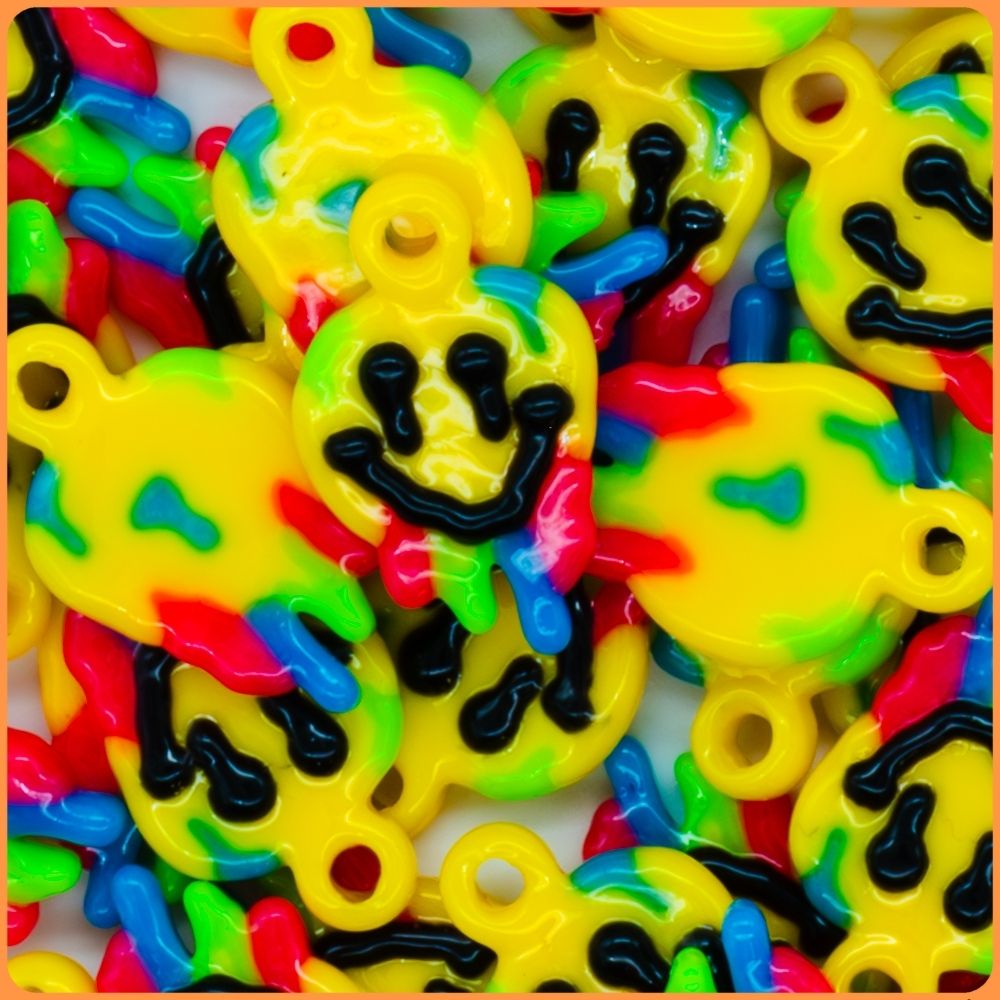 Drippy Smiley Custom Charms