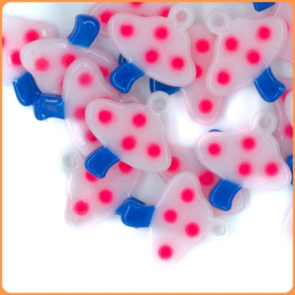Glow-In-The-Dark Mushroom Custom Charms