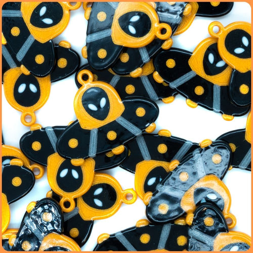 Black Spaceship Custom Charms