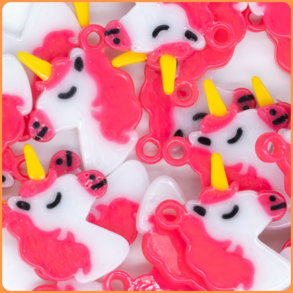 Pink Unicorn Custom Bead Charms