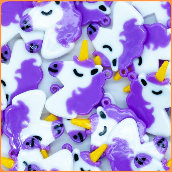 Purple Unicorn Custom Charms