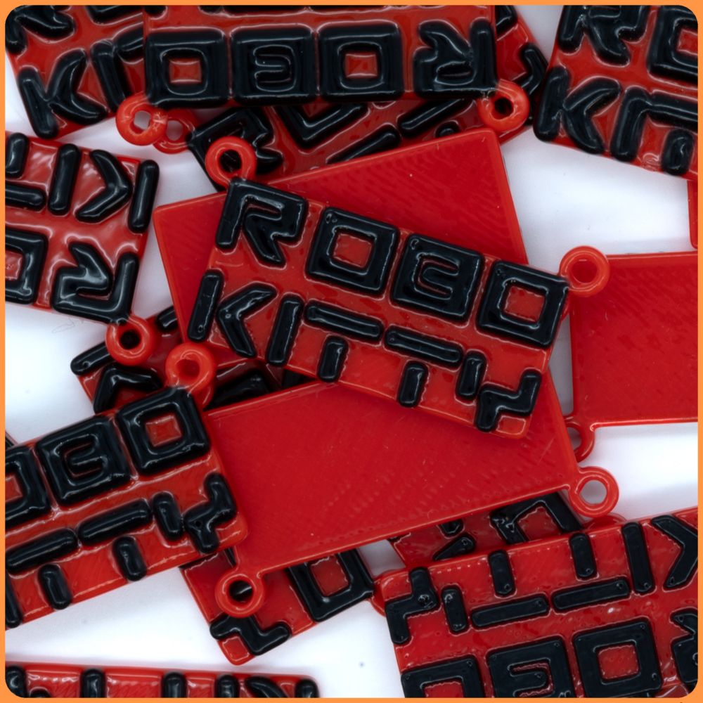 Red Robo Kitty Custom Charms