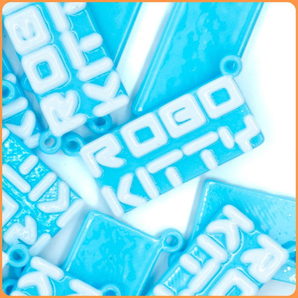 Blue Robo Kitty Custom Charms