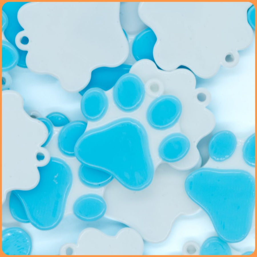 Blue Robo Kitty Paw Custom Charms