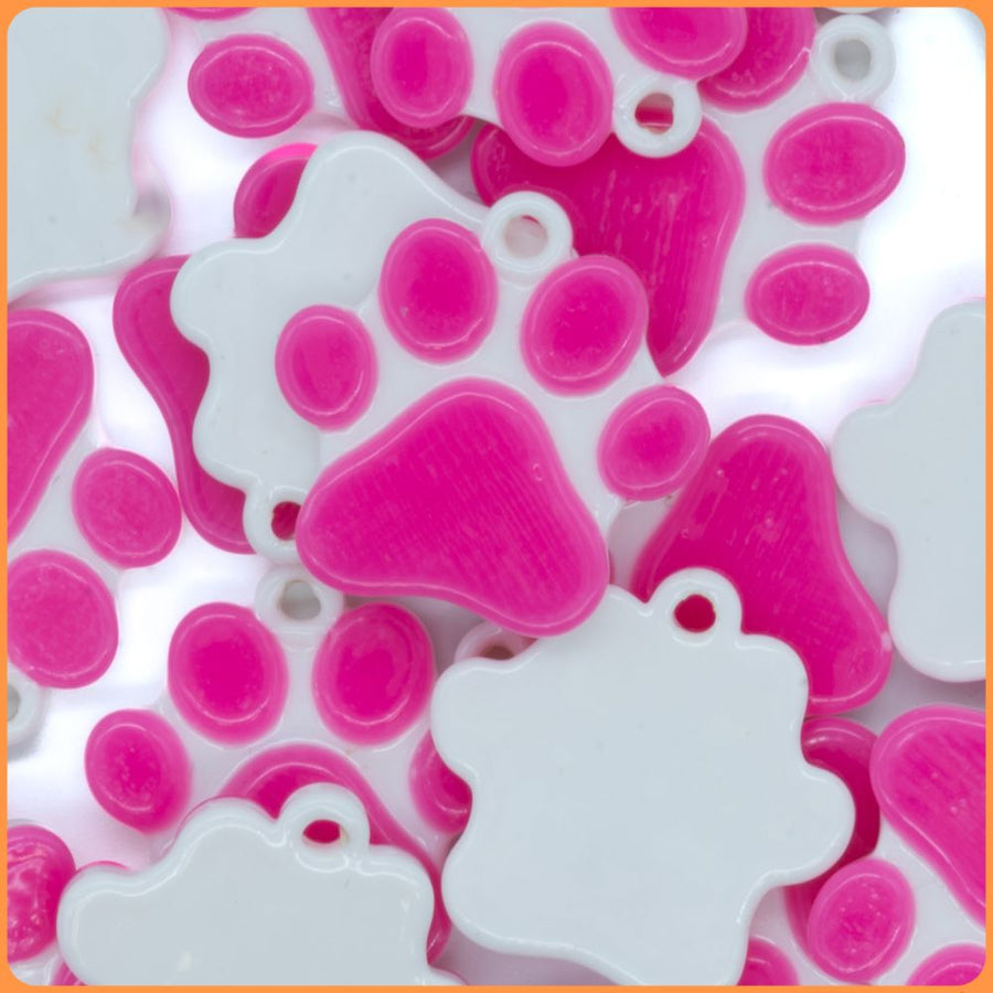 Pink Robo Kitty Paw Custom Charms